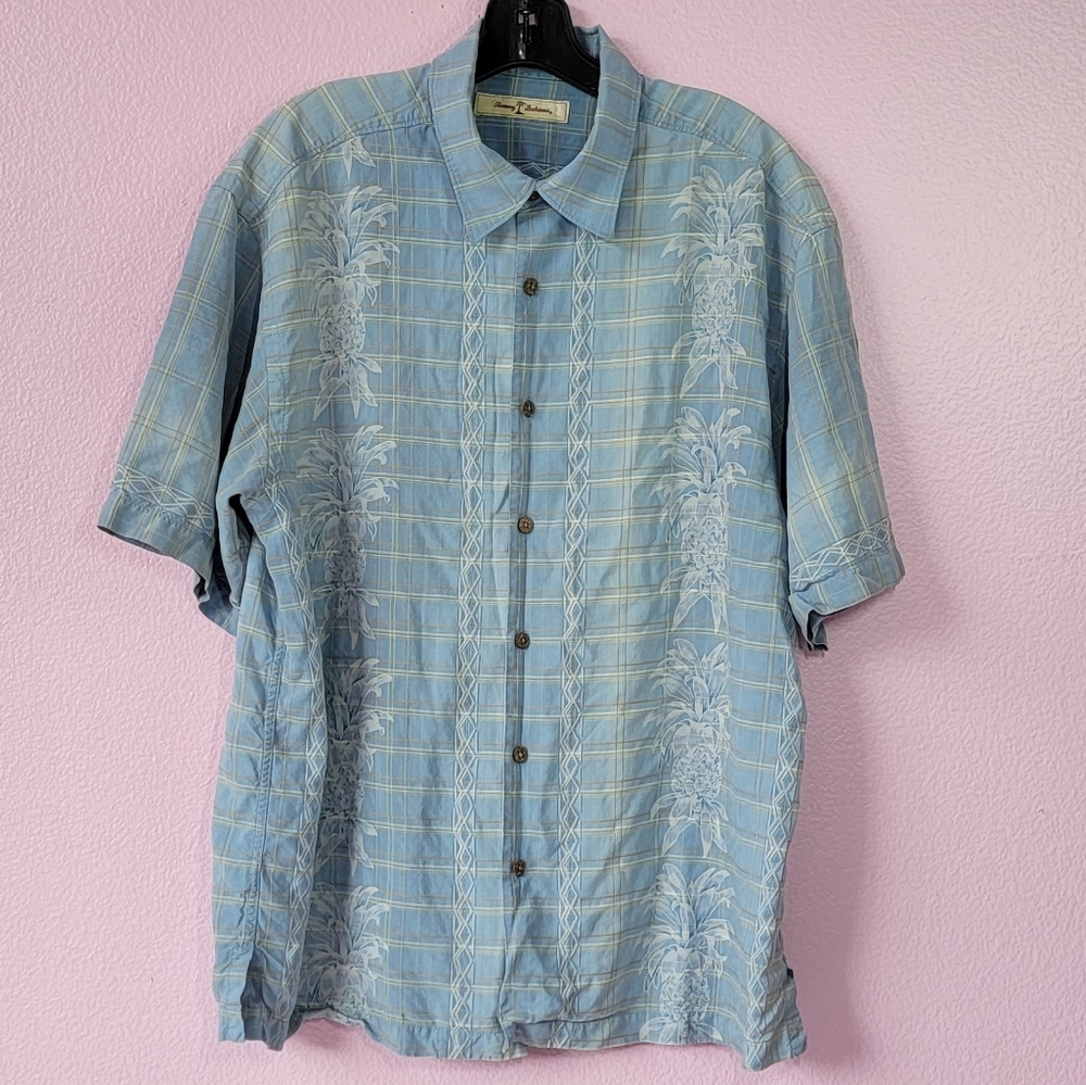 Tommy Bahama 100% Silk Button Down Shirt/ L.
